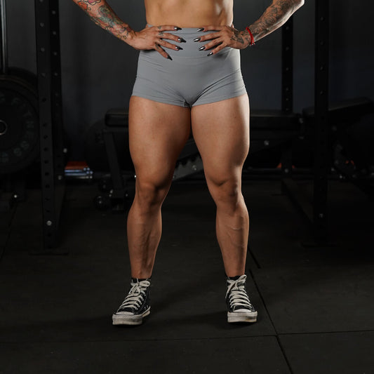 Calza Corta Seamless Murph - Gris Claro