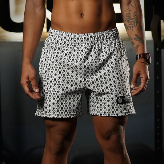 Short WARCUT Logo Pattern - White/Black