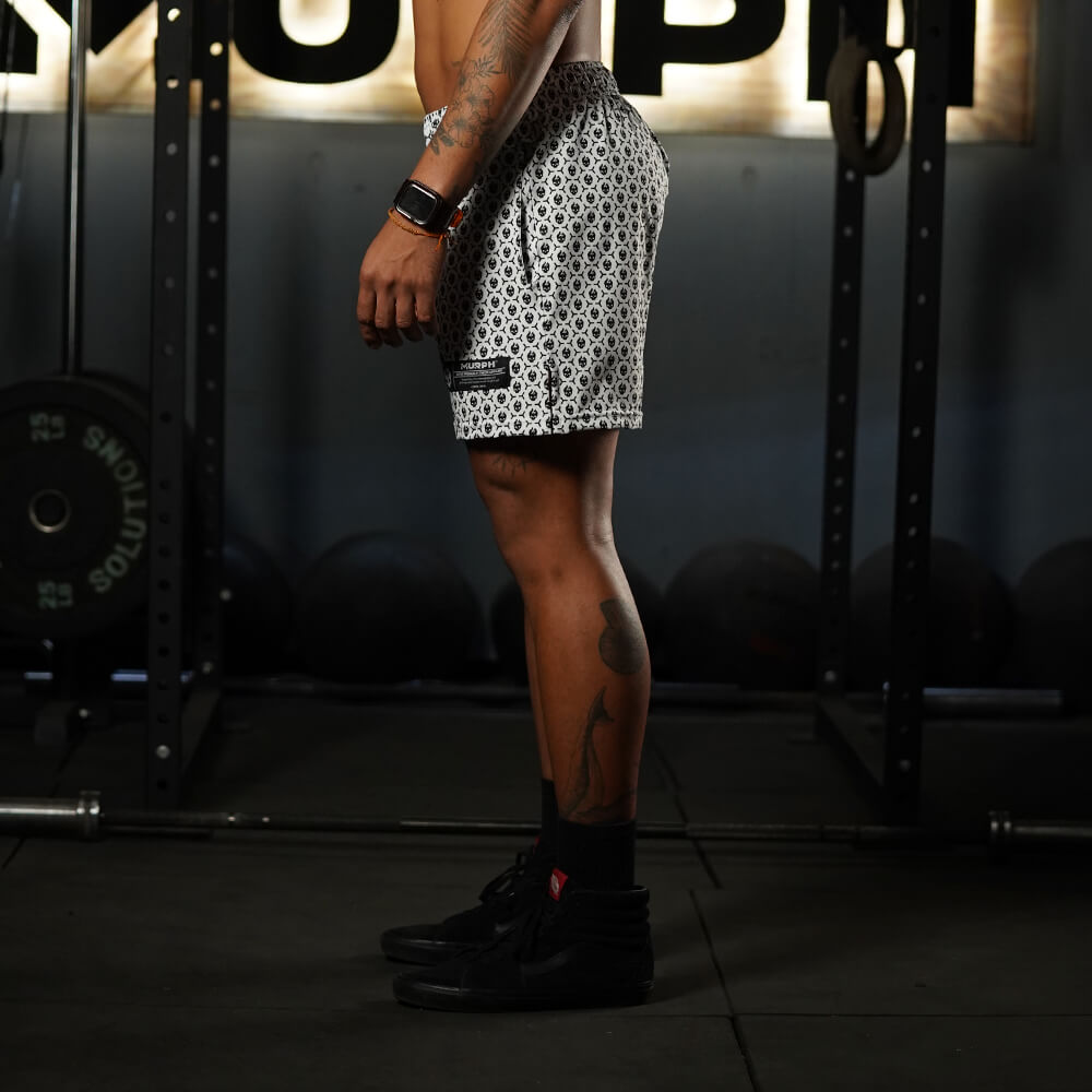 Short WARCUT Logo Pattern - White/Black
