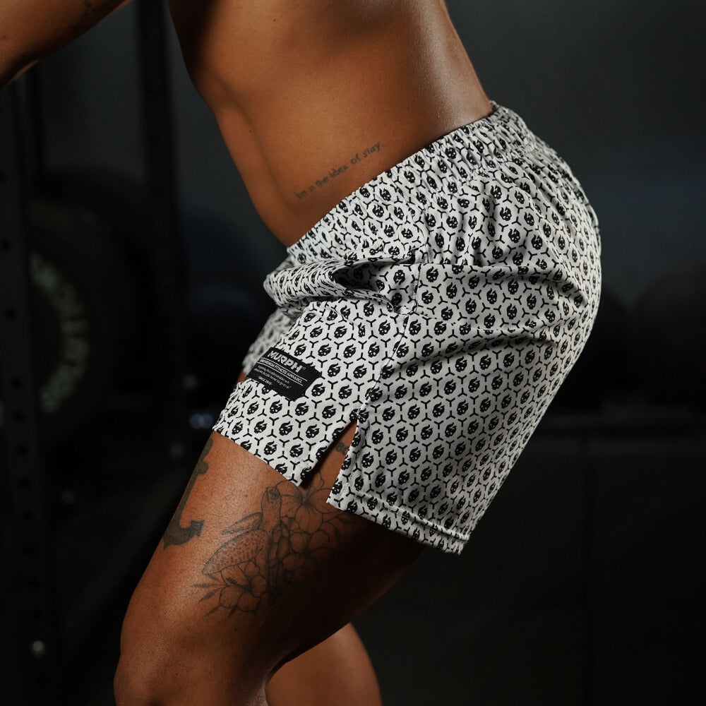 Short WARCUT Logo Pattern - White/Black