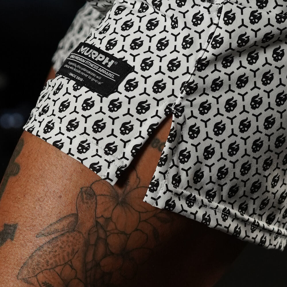 Short WARCUT Logo Pattern - White/Black