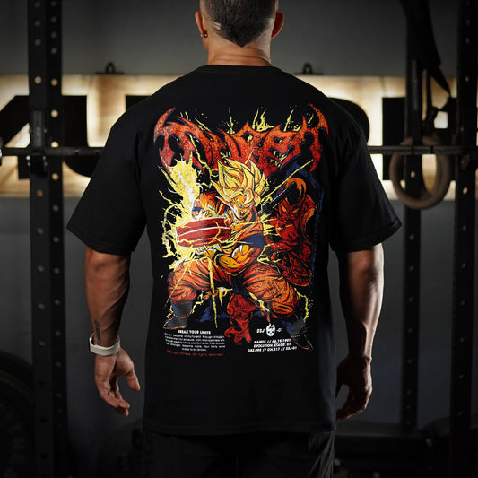 Polera Oversize THE UNBREAKABLE SAIYAN - Negro