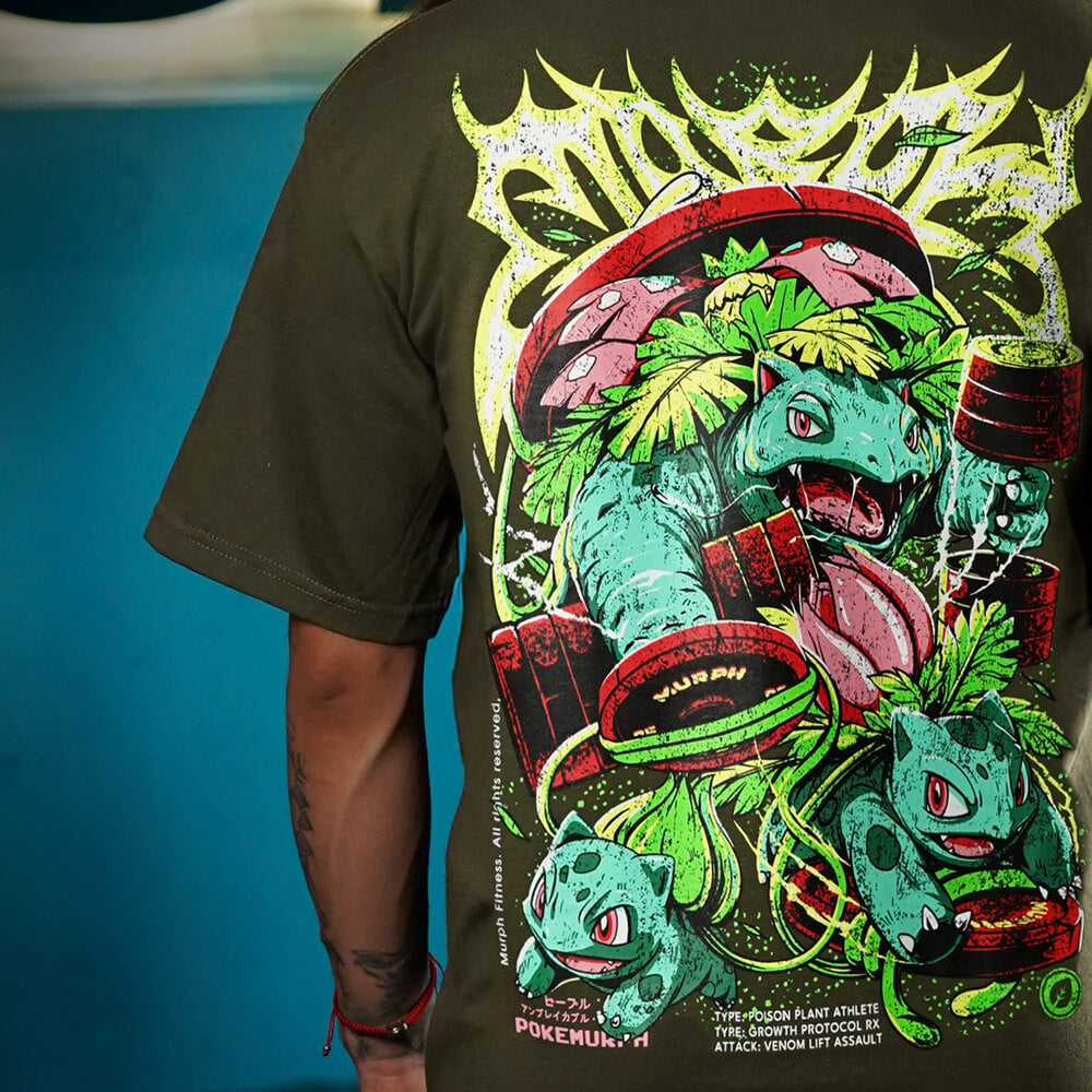 Polera Oversize LIFTASAUR - Verde Táctico