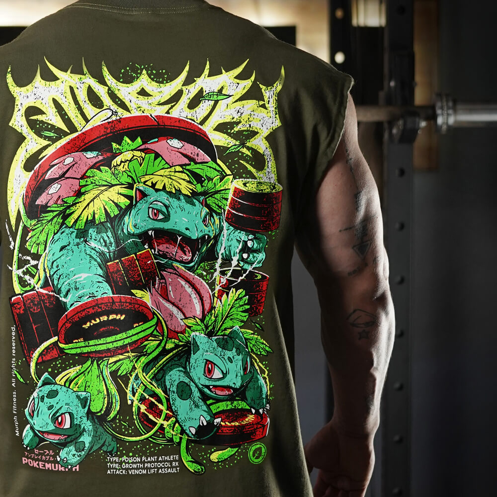 Polera Oversize Sleeveless LIFTASAUR - Verde Táctico