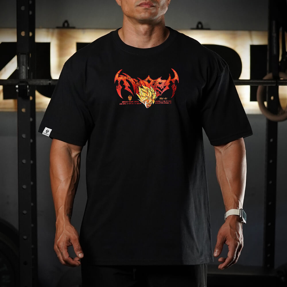 Polera Oversize THE UNBREAKABLE SAIYAN - Negro
