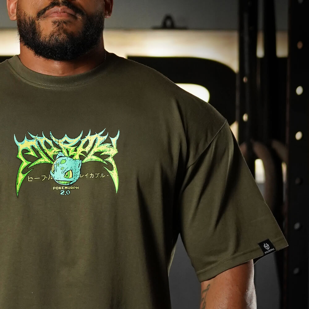 Polera Oversize LIFTASAUR - Verde Táctico