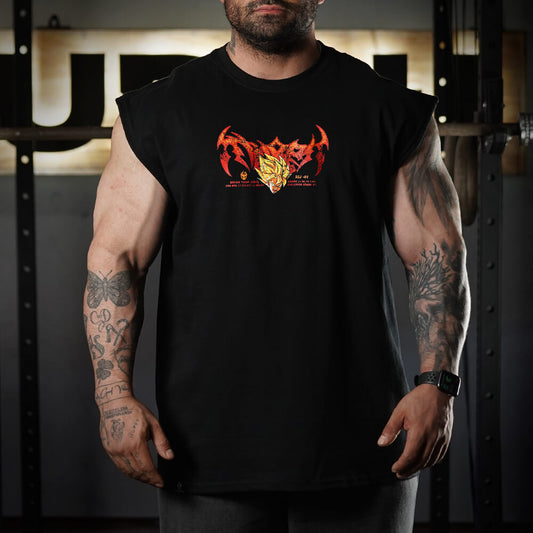 Polera Oversize Sleeveless THE UNBREAKABLE SAIYAN - Negro