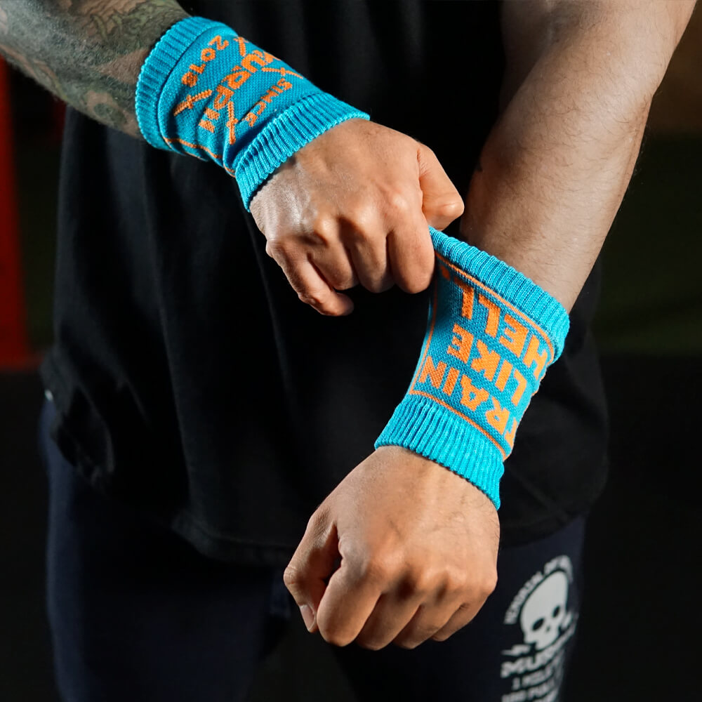 Wristbands Train Like Hell - Azul