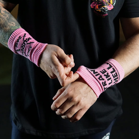 Wristbands Train Like Hell - Rosado