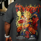 Polera Oversize THE UNBREAKABLE SAIYAN - Gris Charcoal