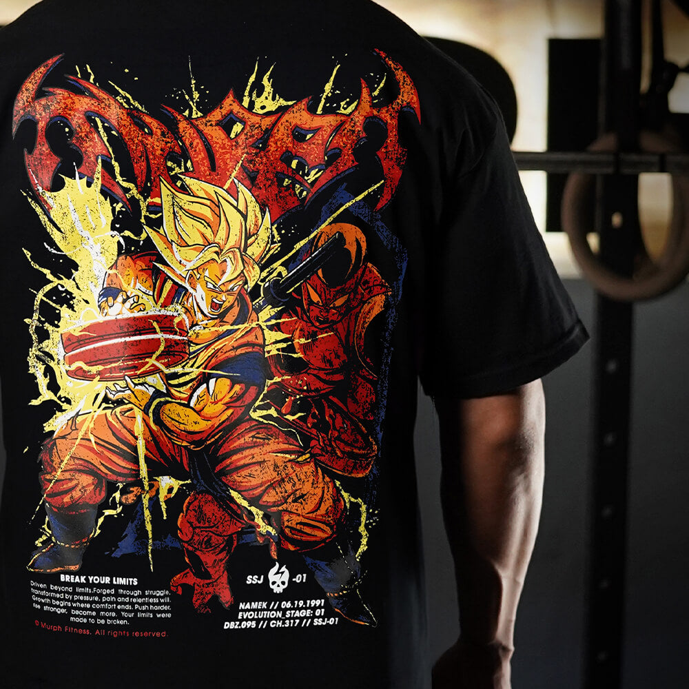 Polera Oversize THE UNBREAKABLE SAIYAN - Negro