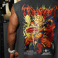 Polera Oversize Sleeveless THE UNBREAKABLE SAIYAN - Gris Charcoal
