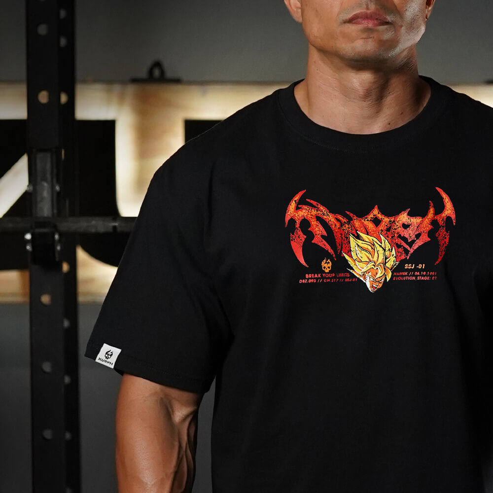 Polera Oversize THE UNBREAKABLE SAIYAN - Negro
