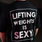 Polera Oversize Lifting Weights Is Sexy - Negro