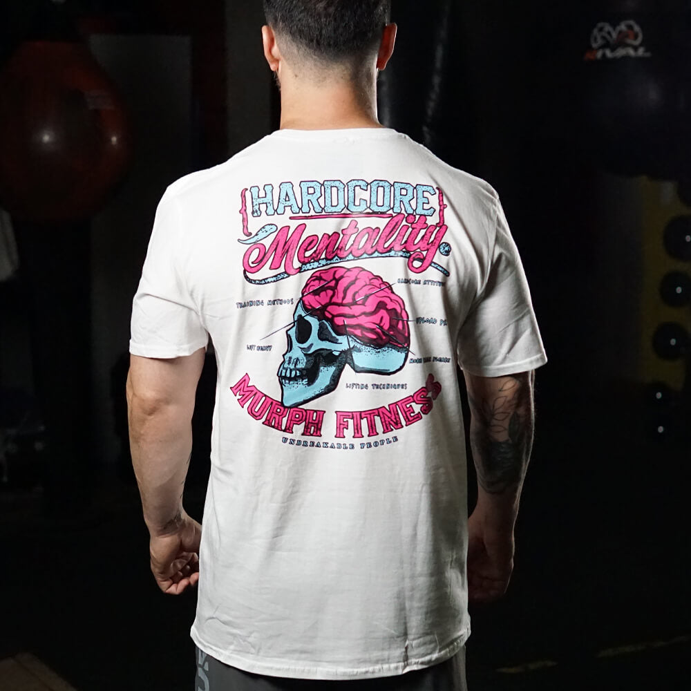 Polera Regular Fit Hardcore Mentality - Blanco